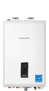 NAVIEN NCB 180E
High Efficiency Combi- Boiler with Automatic Water Filling System.

• Max HTG Input: 80,000 BTU/H
• Max DHW Input: 150,000 BTU/H
• Indoor wall-hung